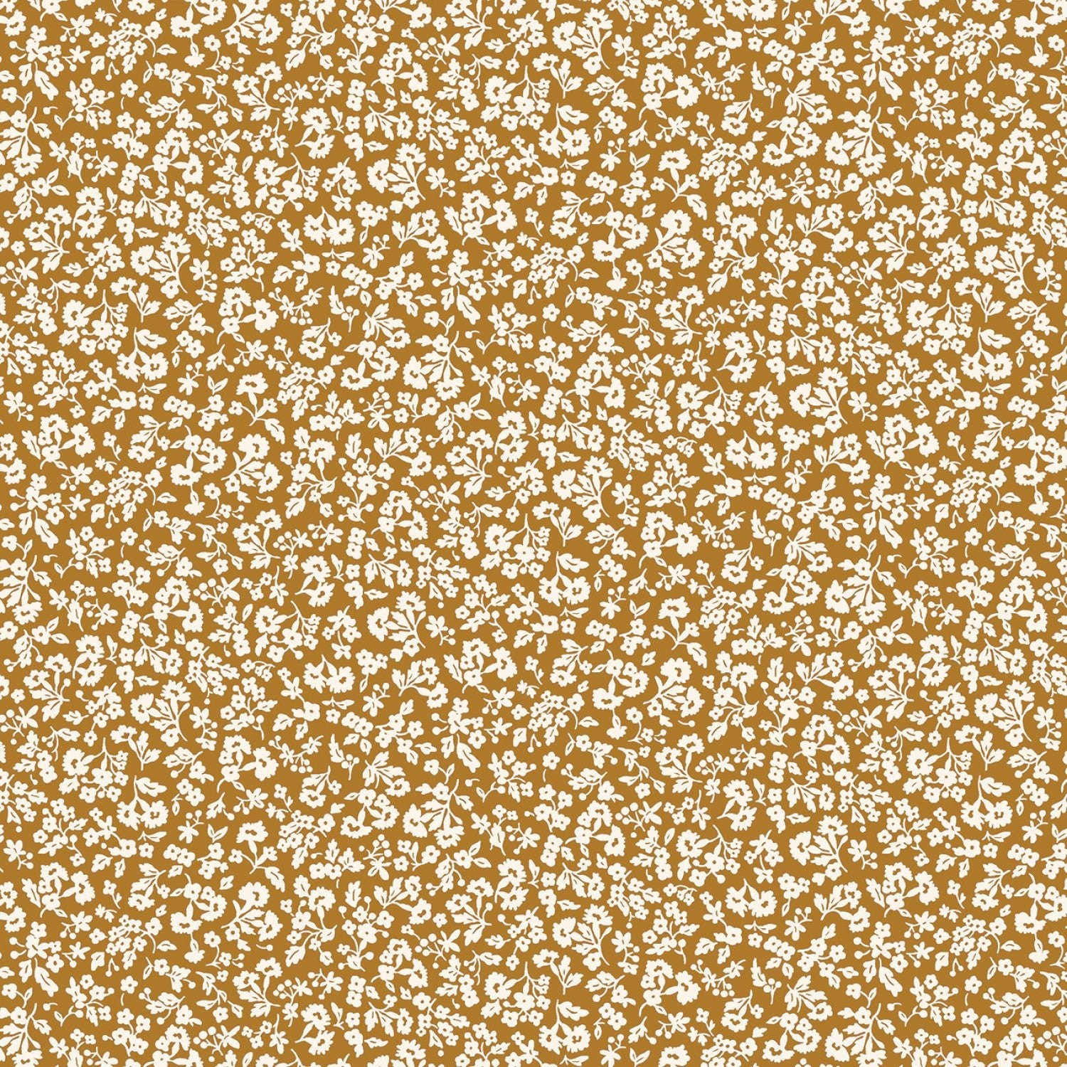 Liberty of LondonDenim Florals Quilt Fabric Dainty Meadow GoldFabric