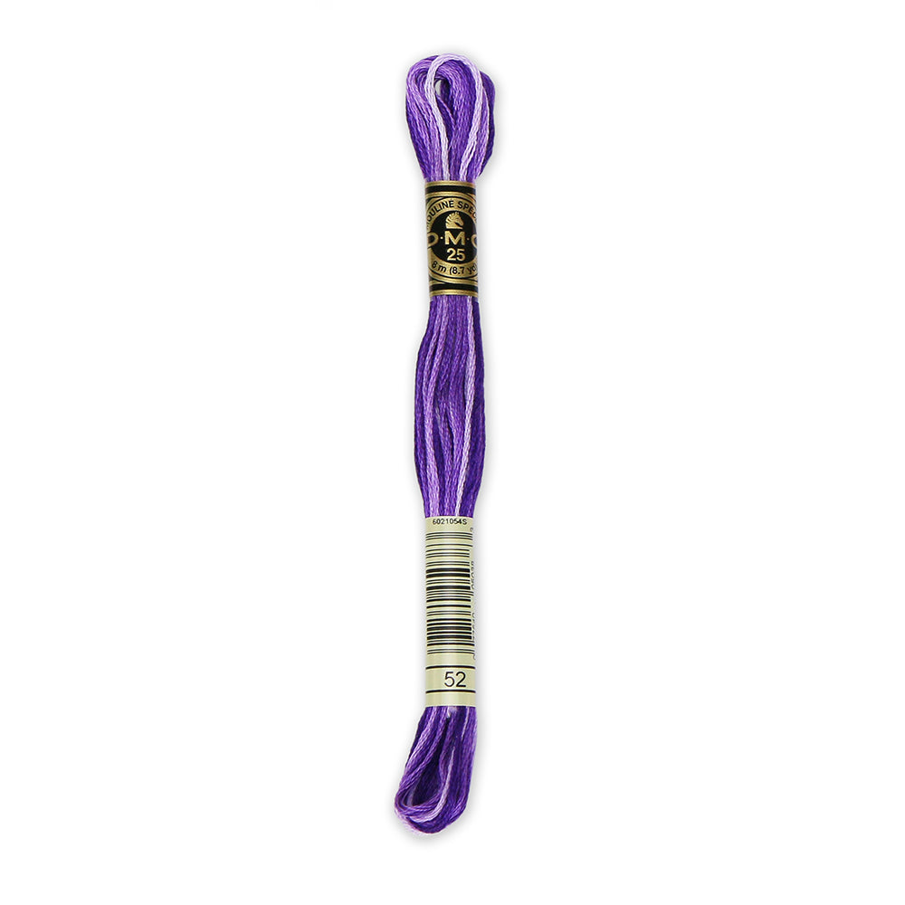 6-Strand Embroidery Floss 52 Variegated Violet