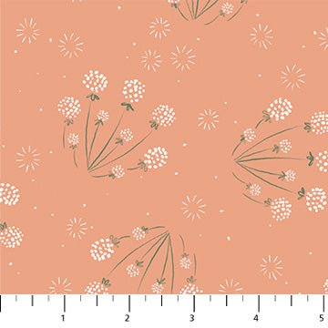 FIGO FabricsGolden Hour Dandelions PeachFabric
