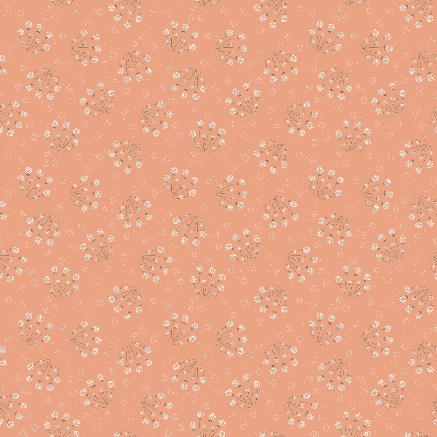 FIGO FabricsGolden Hour Dandelions PeachFabric