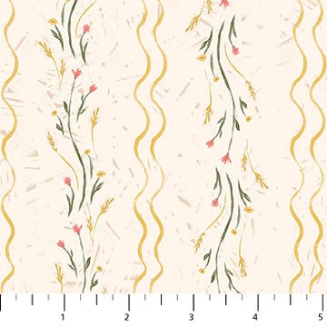 FIGO FabricsGolden Hour Quilt Fabric Stripe CreamFabric