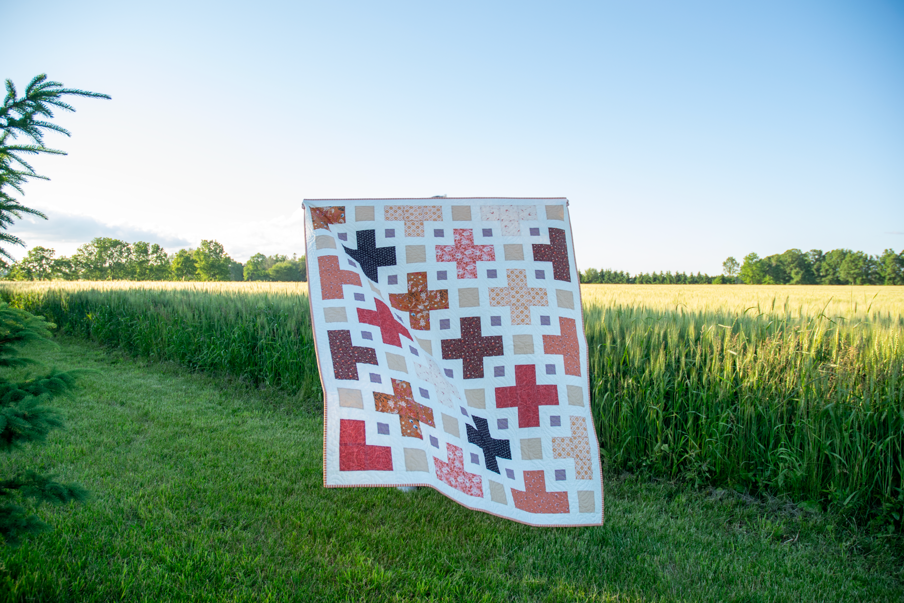 Amber Sunset Violet Quilt Kit