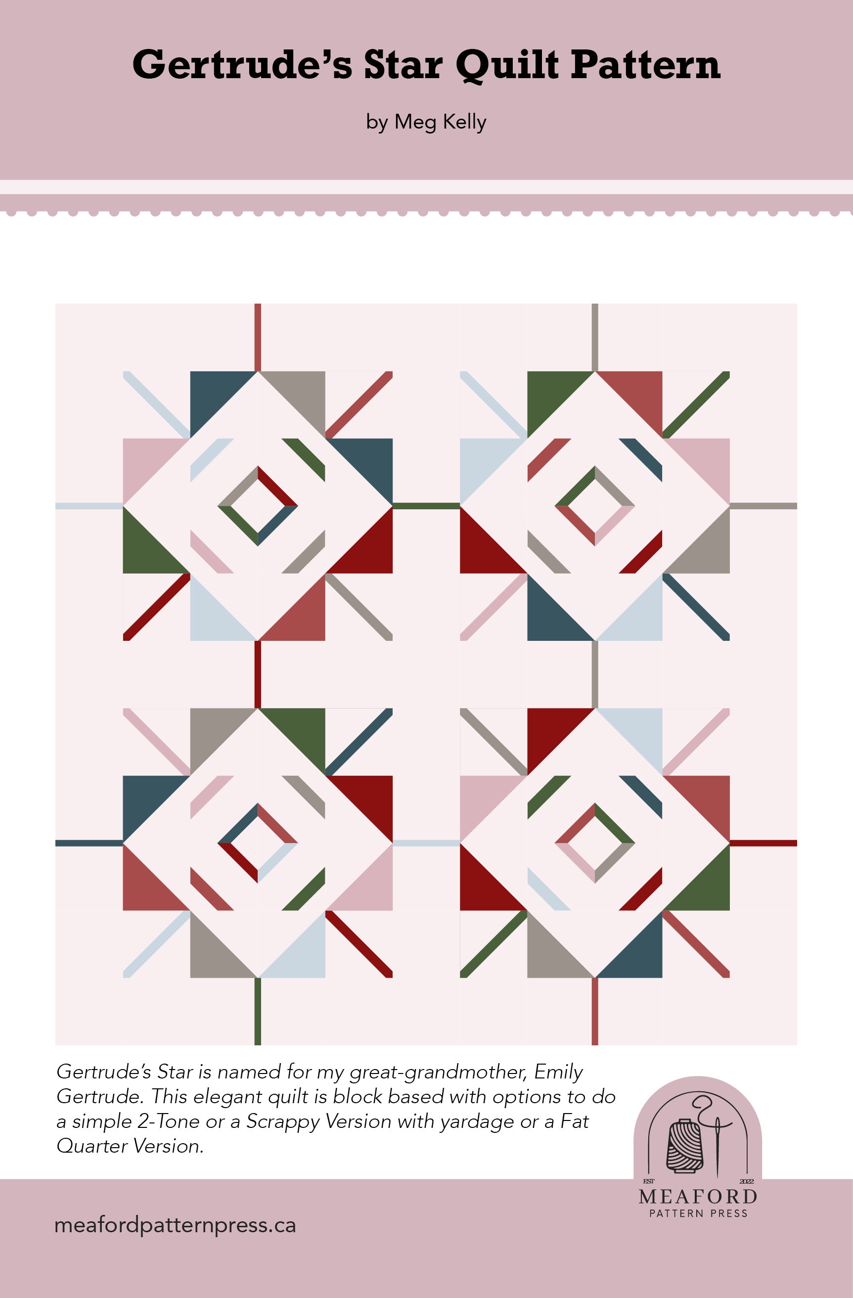 Gertrude's Star Quilt Pattern