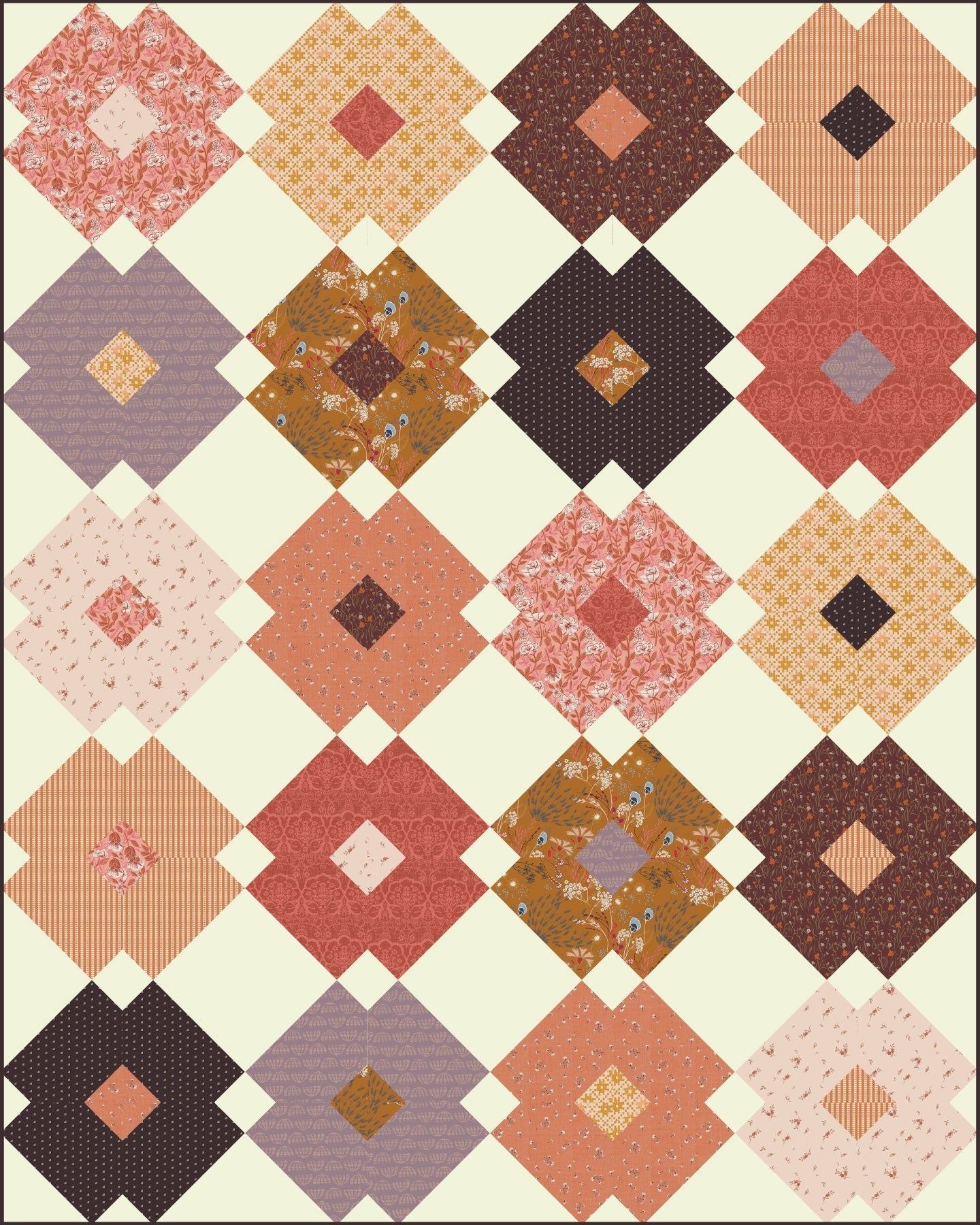 Then Came JuneFlower Tile Quilt PatternQuilt Patterns