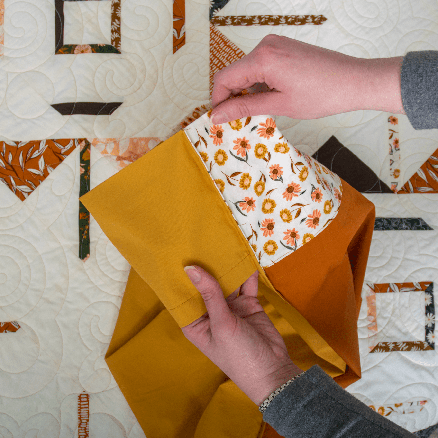 Art Gallery FabricsForgotten Gold Pillowcase Fabric KitQuilt Kits