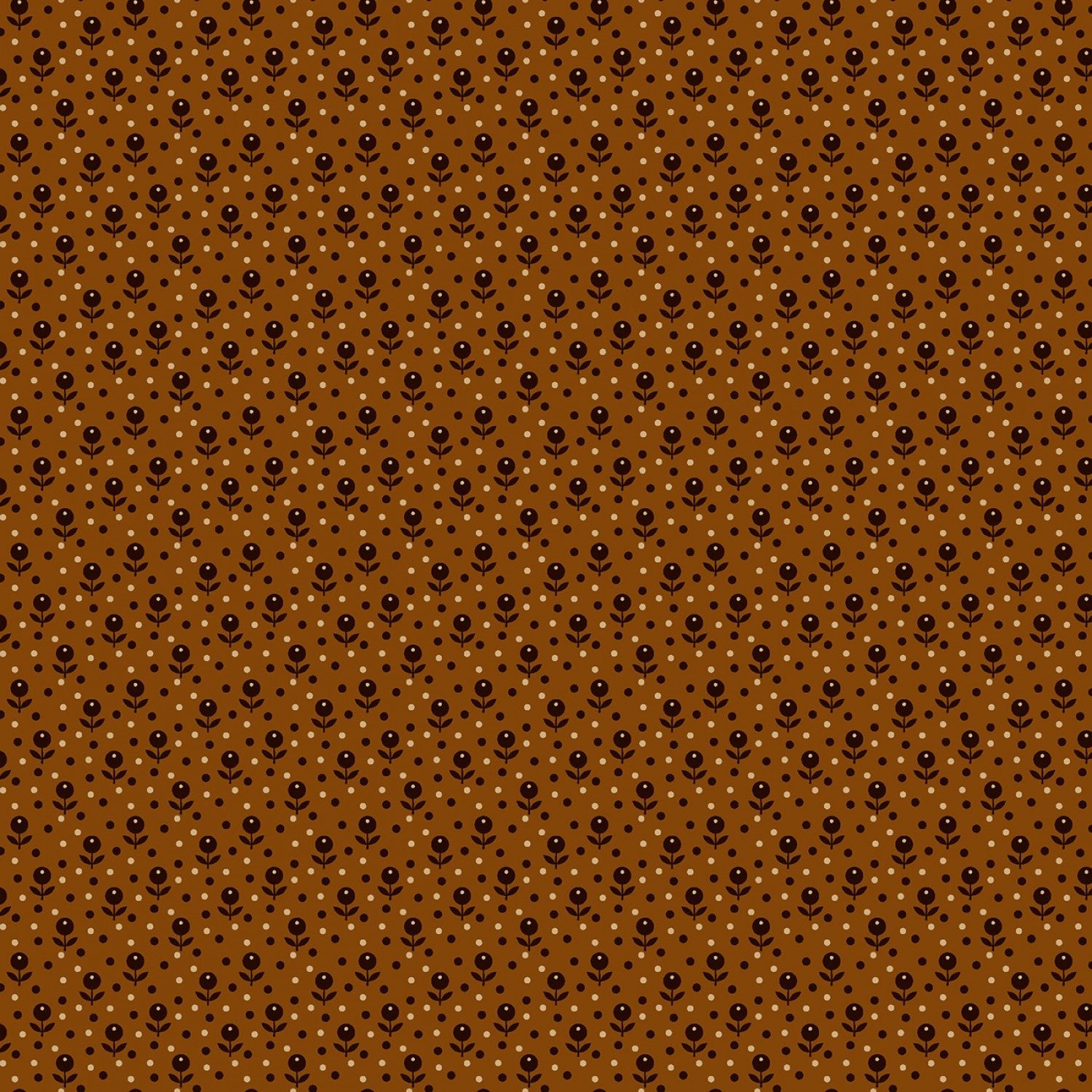 Marcus FabricsPaula's Companions Quilt Fabric Bud Dot BrownFabric