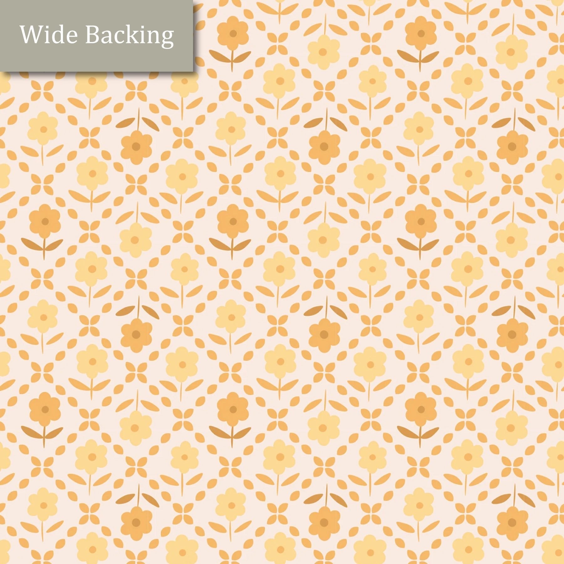 Riley Blake Designs108in. Wide Backing Fabric Prairie Home Bee Plaids Zinnias MarigoldWide Backing