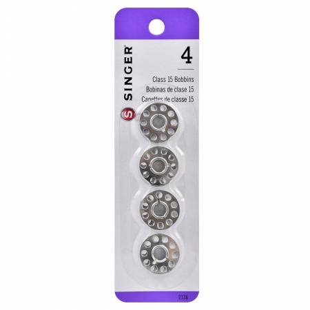 Singer®Class 15 Metal Bobbins 4pkMachine Bobbins