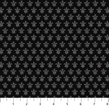 NorthcottOoh La La! Fabric Fleur De Lis NoirFabric