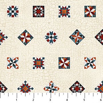 NorthcottHomegrown Happiness Fabric Barn Quilts CreamFabric