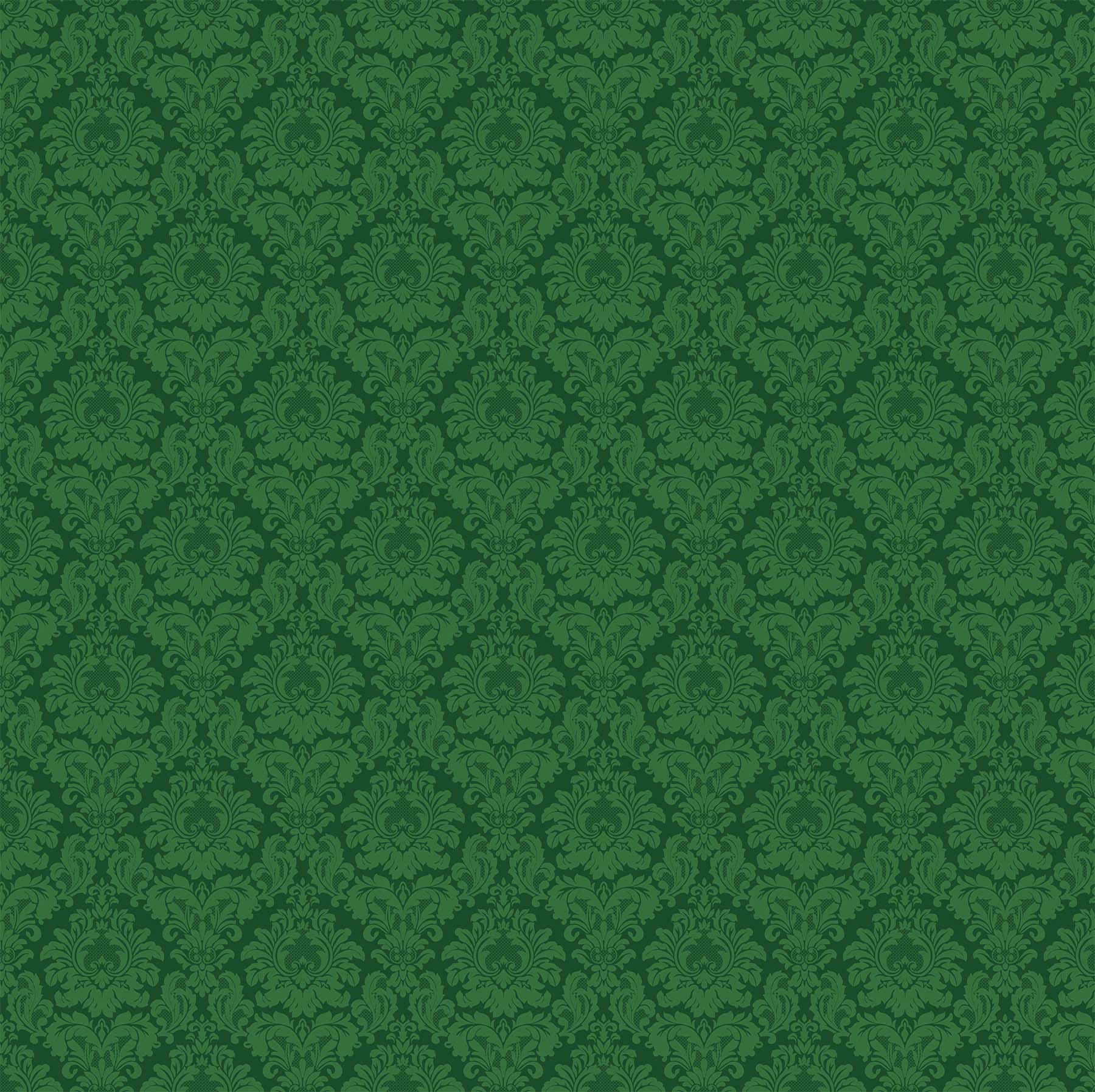 NorthcottMerry Christmas Damask PineFabric