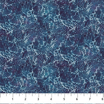 Safe Harbour Quilt Fabric Water Dk Blue