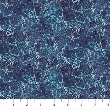 NorthcottSafe Harbour Quilt Fabric Water Dk BlueFabric