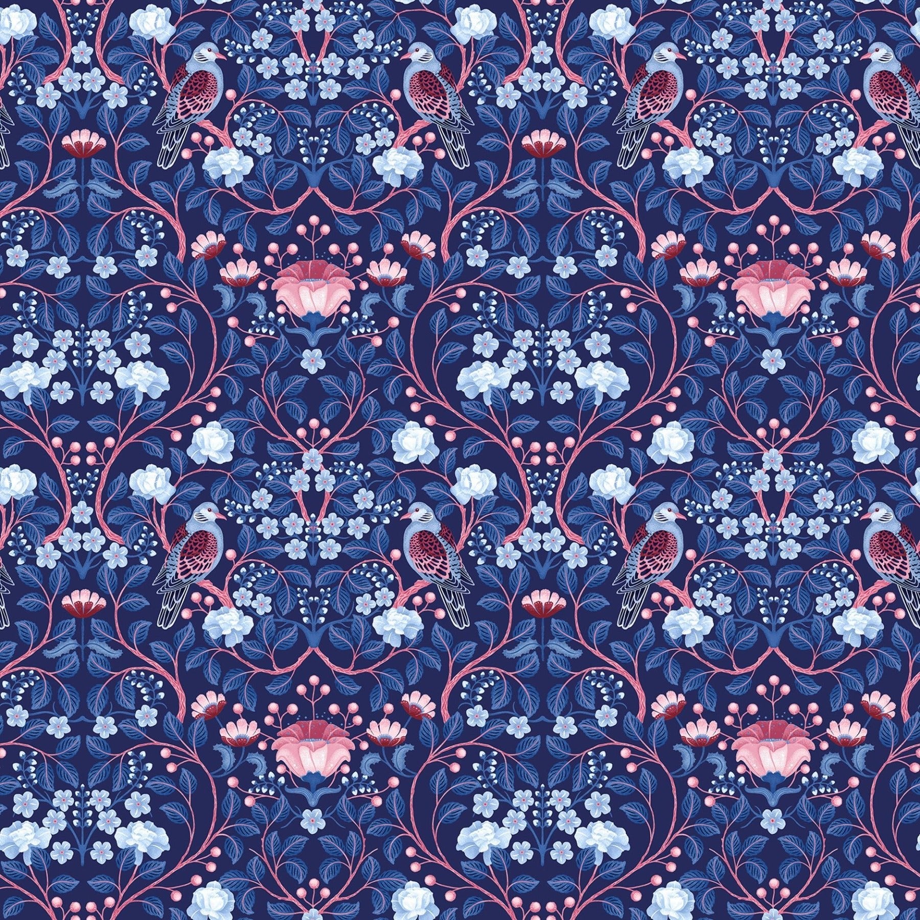 NorthcottWillowberry Lane Quilt Fabric BlueFabric