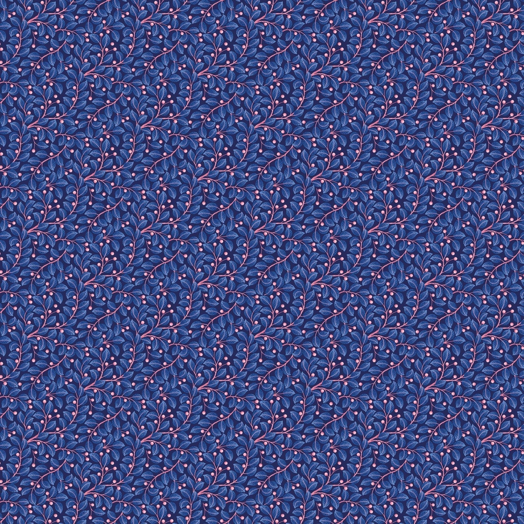 NorthcottWillowberry Lane Vines BlueFabric