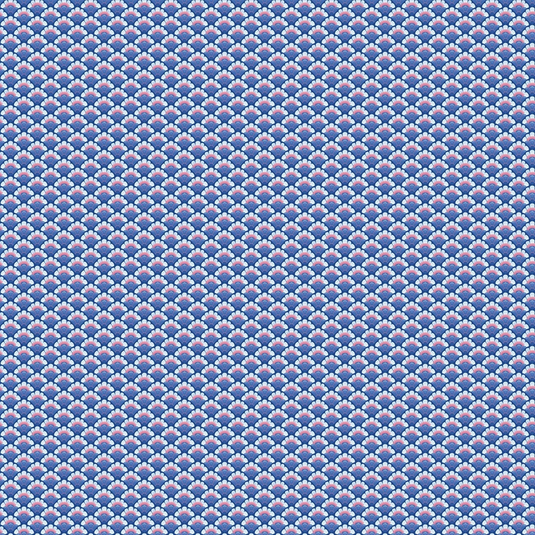 NorthcottWillowberry Lane Quilt Fabric Fans BlueFabric