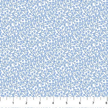 NorthcottWillowberry Lane Quilt Fabric Branches BlueFabric