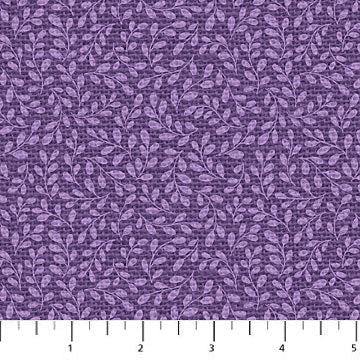 NorthcottLilac Garden Quilt Fabric Foliage PurpleFabric