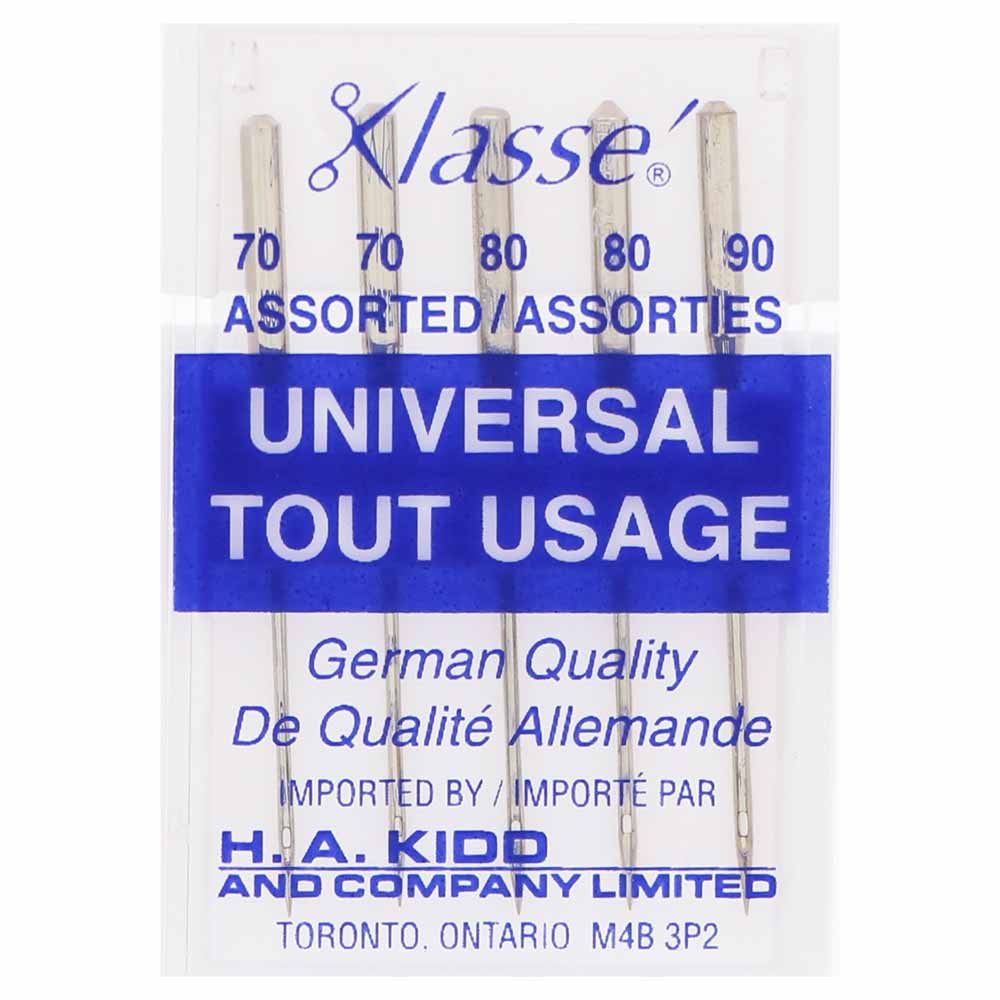 KlasséUniversal Sharps Machine Needles Assorted - 5ctSewing Machine Needles