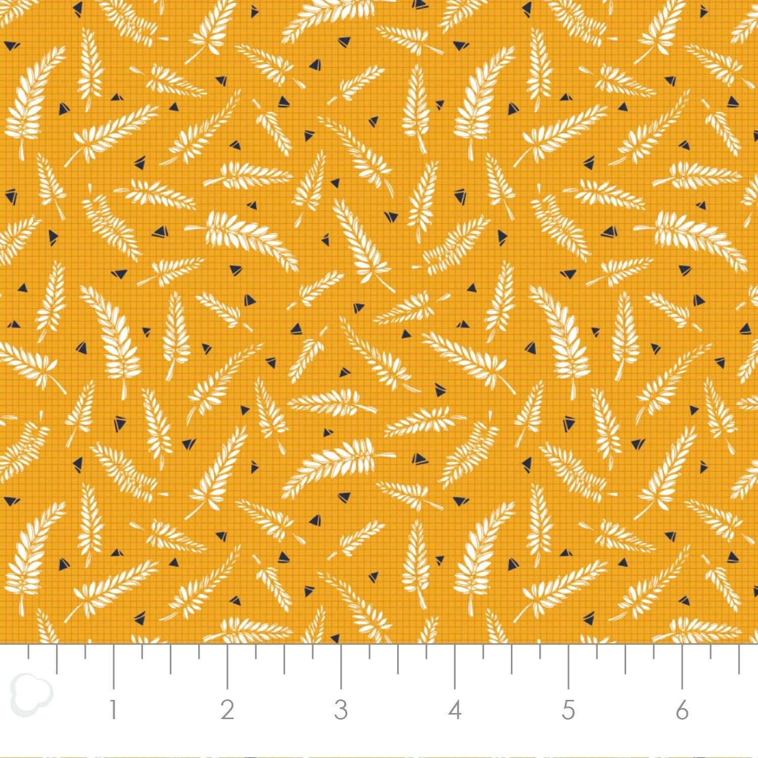 Camelot FabricsLa Dolce Vita Fern Leaves OrangeFabric