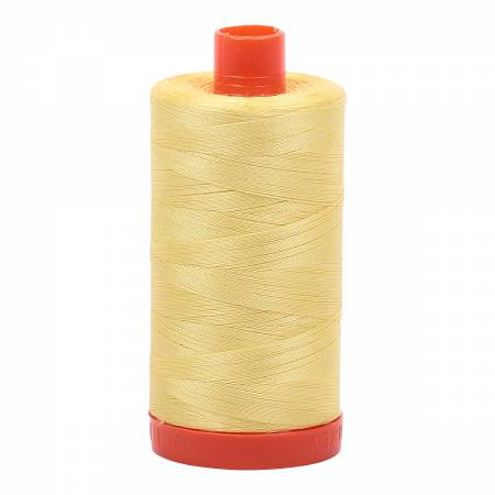 Aurifil50wt Mako Cotton Thread 2115 LemonThread & Floss