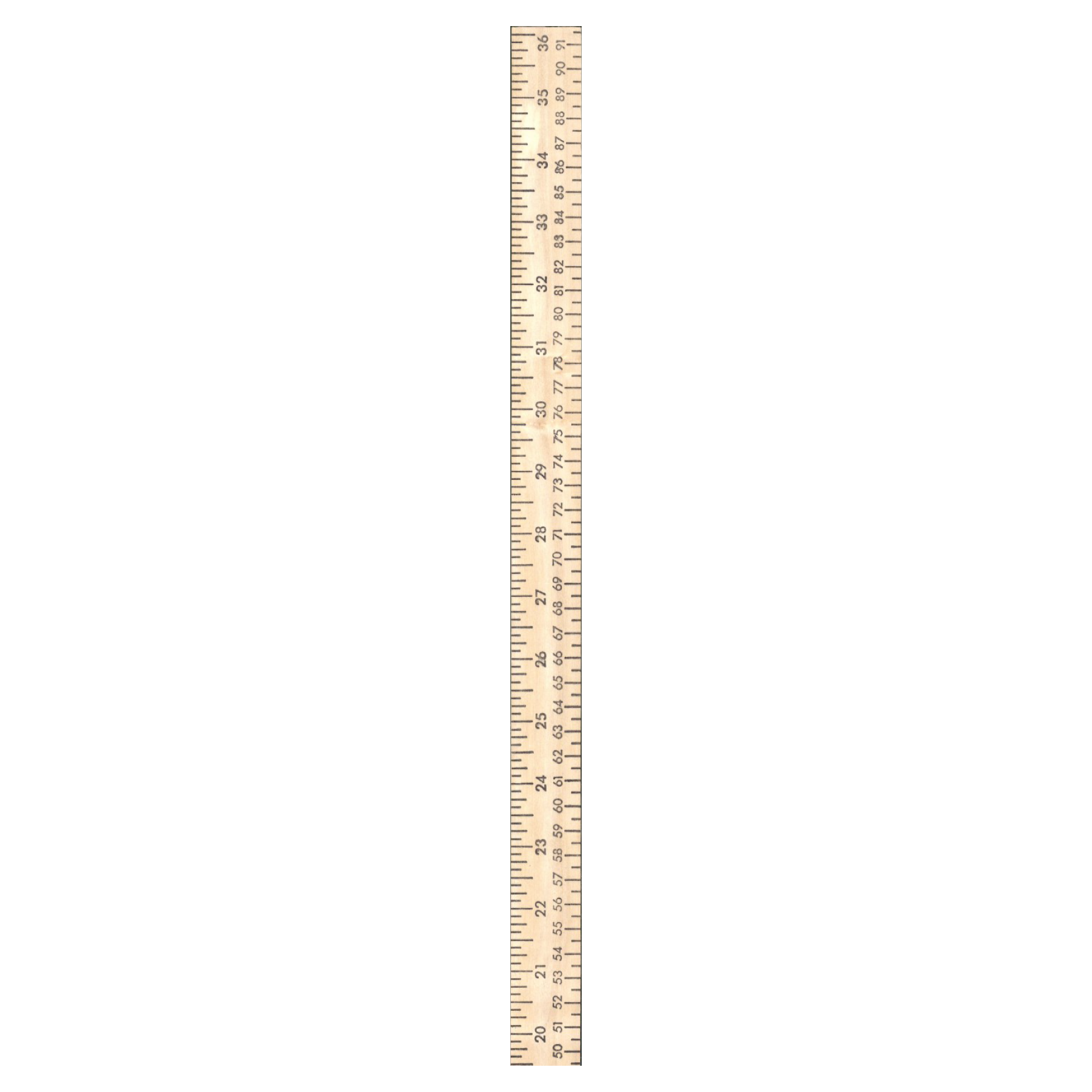  Dritz Wood Metal Tips Yardstick Ruler, 1/4 x 36-Inch, Natural
