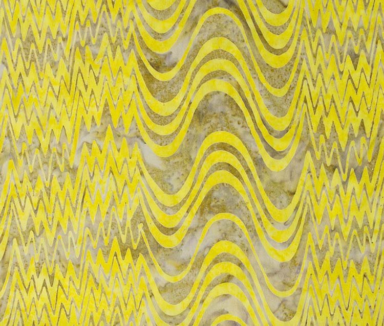 Banyan BatiksMod Graphics Batik Fabric Waves YellowFabric