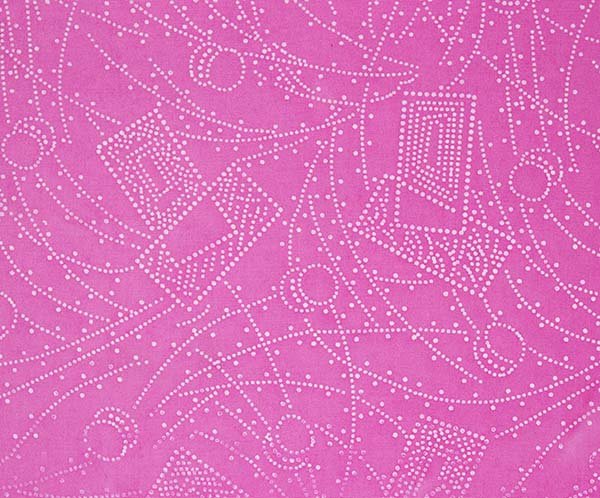 Banyan BatiksFloral Boxes Batik Fabric Dotted Boxes PinkFabric