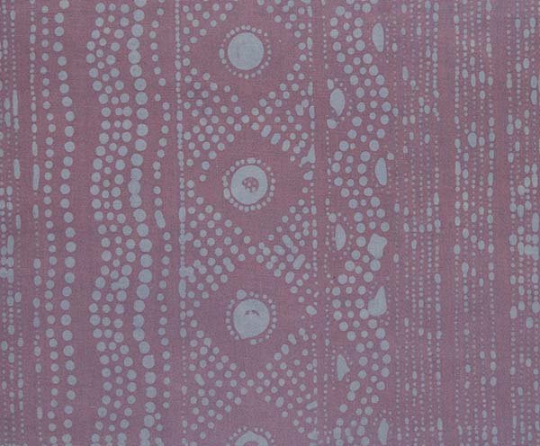 Banyan BatiksFloral Boxes Batik Fabric Dotted Stripe MauveFabric