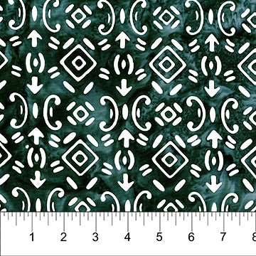 Banyan BatiksBaralla Midnight Batik Quilt Fabric Symbols GreyFabric