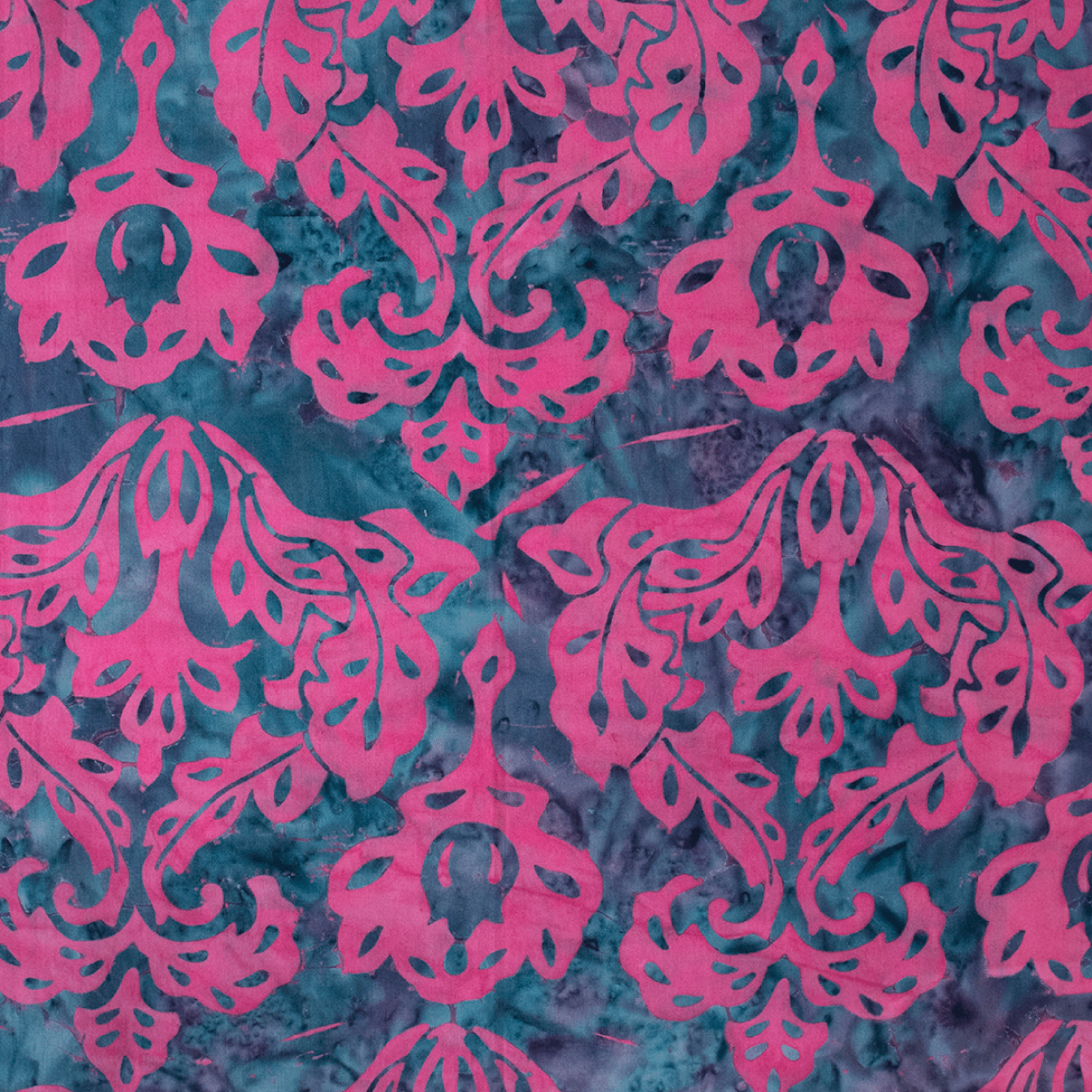 Banyan BatiksVictorian Contemporary Batik Quilt Fabric Acanthus Leaf DenimFabric