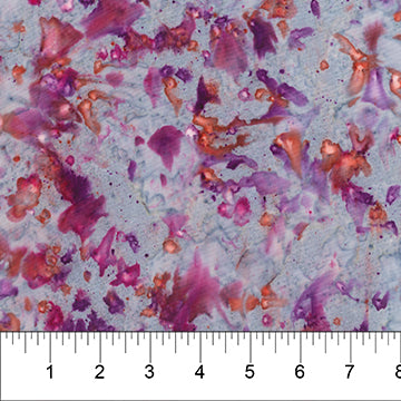 Color Me Banyan Batik Quilt Fabric Ink Blot II Pink Punch