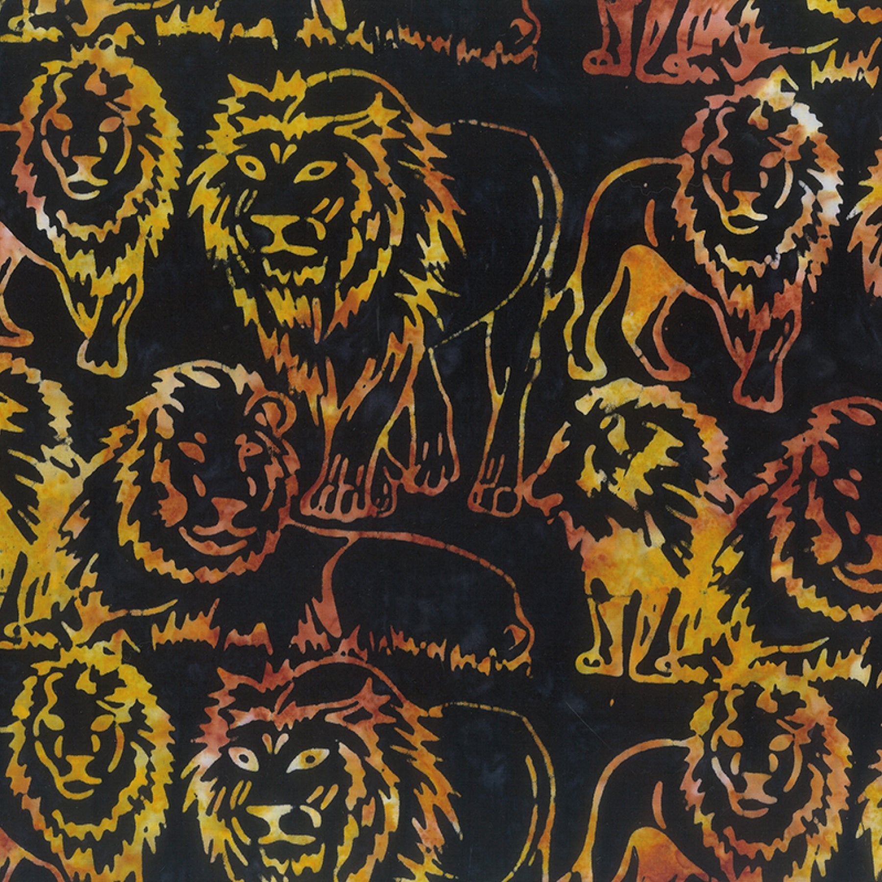 Banyan BatiksOn The Wild Side Batik Quilt Fabric Wild OrangeFabric