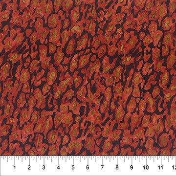 Banyan BatiksOn The Wild Side Batik Quilt Fabric African Violets Sponge ToffeeFabric