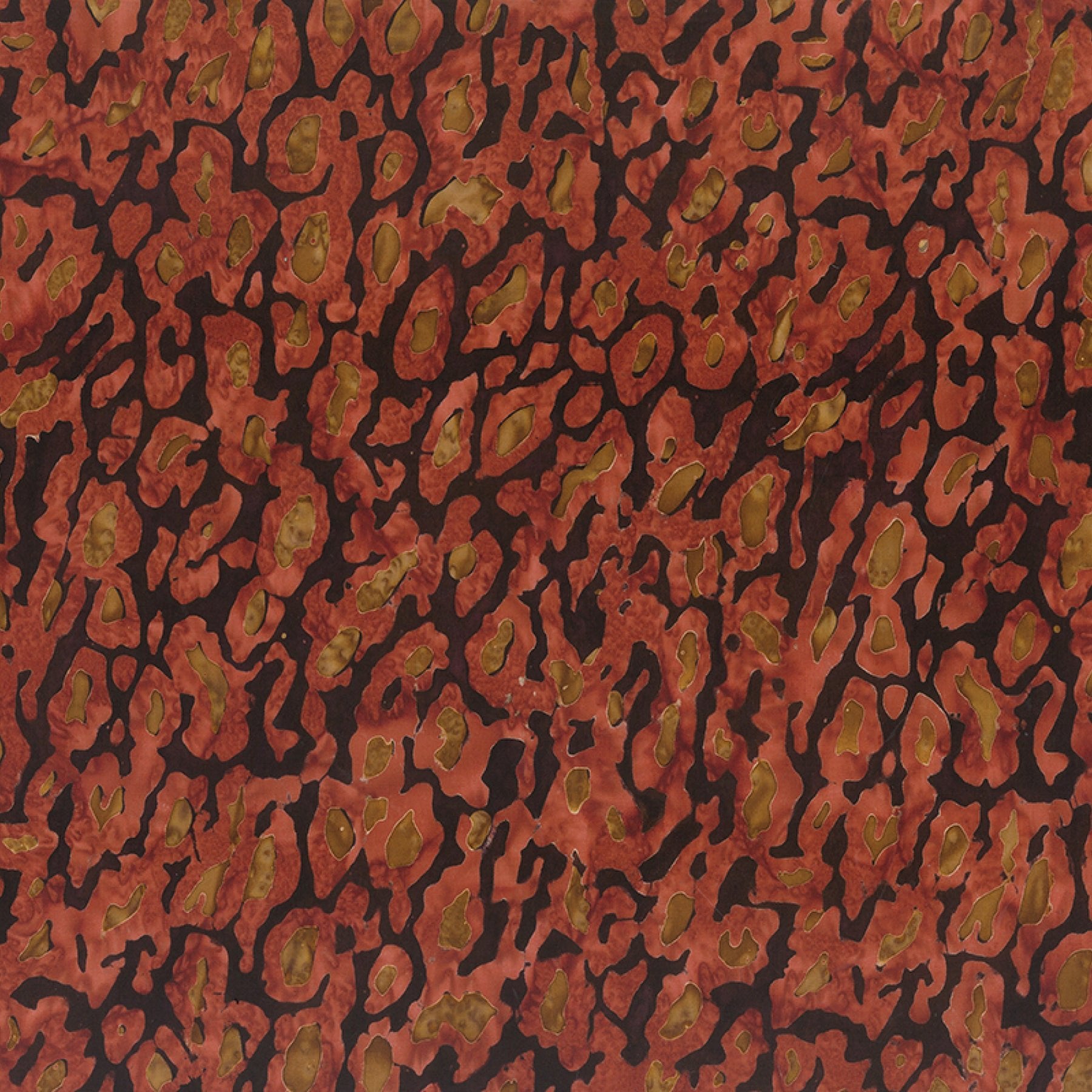 Banyan BatiksOn The Wild Side Batik Quilt Fabric African Violets Sponge ToffeeFabric