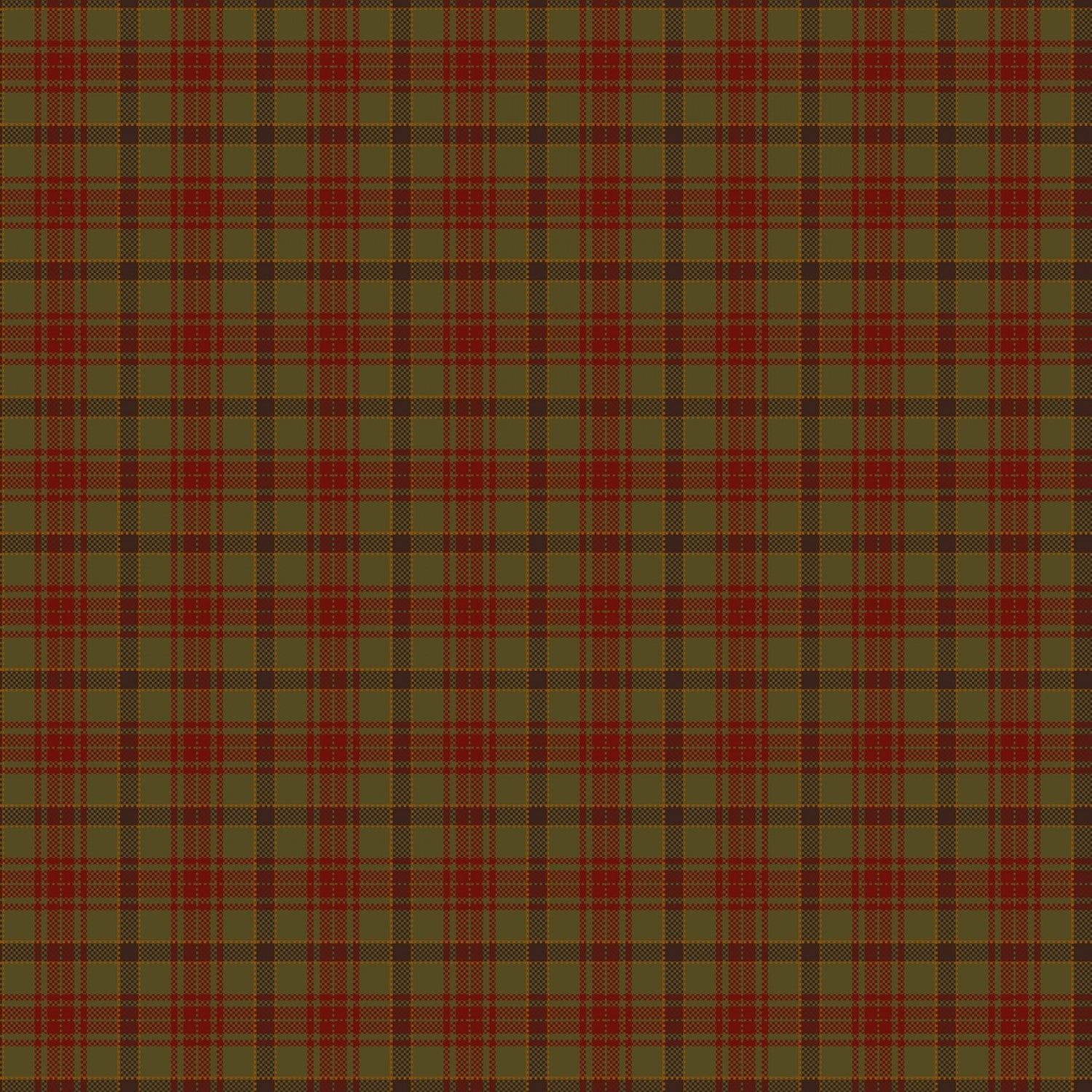 Henry GlassHome Is Best Yarn Dyed Plaid GreenFabric