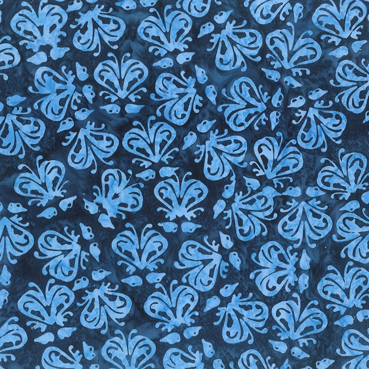 Banyan BatiksVintique Batik Quilt Fabric Perfume Bottles BlueFabric