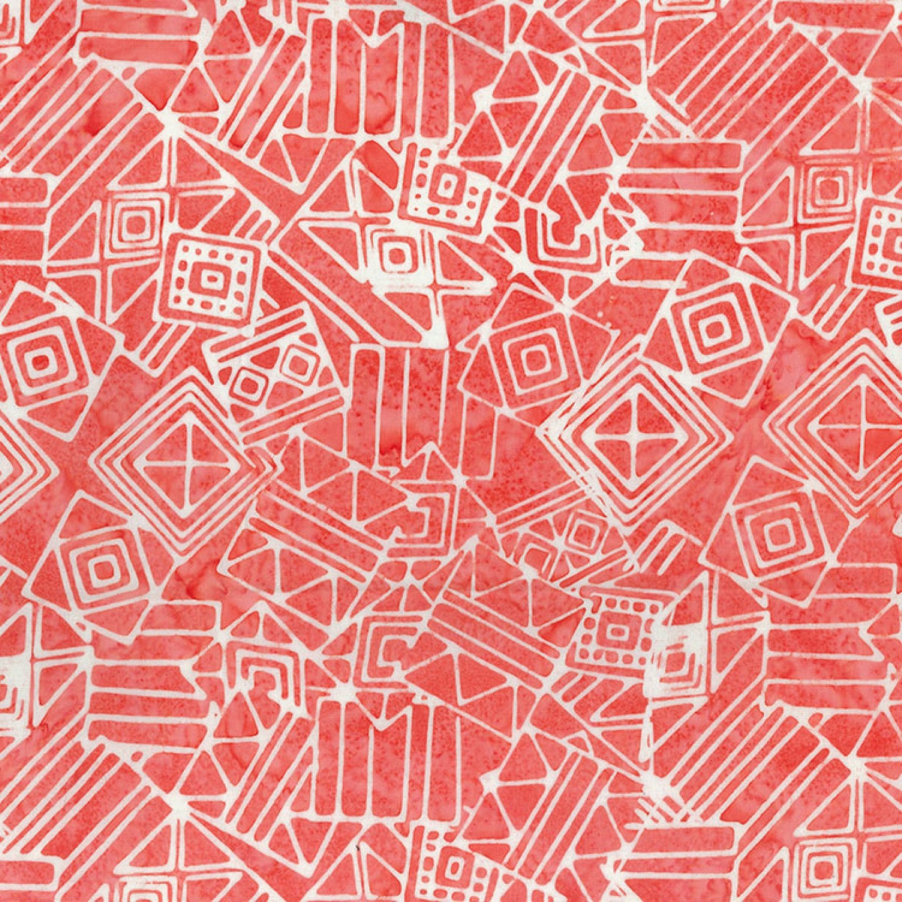 Banyan BatiksLine Work Batik Fabric Boxed Toss Burnt OrangeFabric