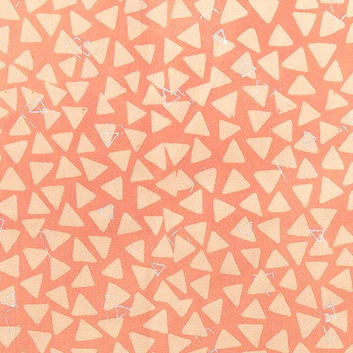 Banyan BatiksColor Blocking Batik Quilt Fabric Triangles PeachFabric