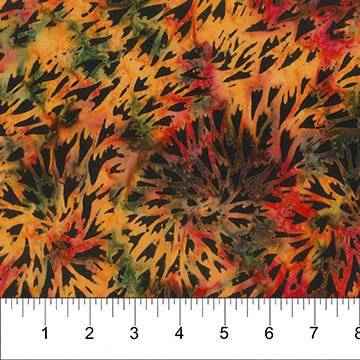Banyan BatiksChanging Seasons Batik Quilt Fabric Petal Movement MultiFabric