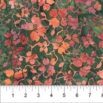 Banyan BatiksChanging Seasons Batik Fabric Vines Forest GreenFabric