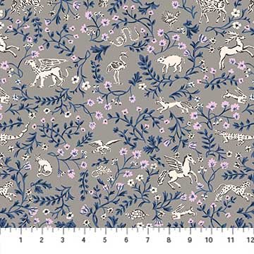 FIGO FabricsPromenade Formal Garden GreyFabric