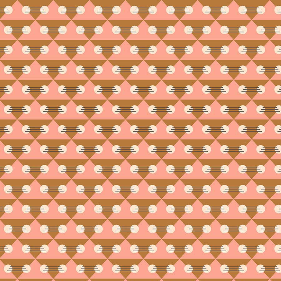 FIGO FabricsTreehouse Quilt Fabric Triangles PeachFabric