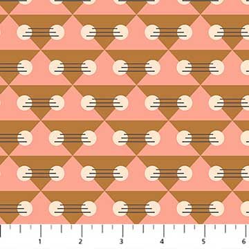 FIGO FabricsTreehouse Quilt Fabric Triangles PeachFabric
