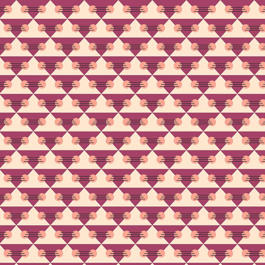 FIGO FabricsTreehouse Triangles PlumFabric