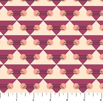 FIGO FabricsTreehouse Triangles PlumFabric