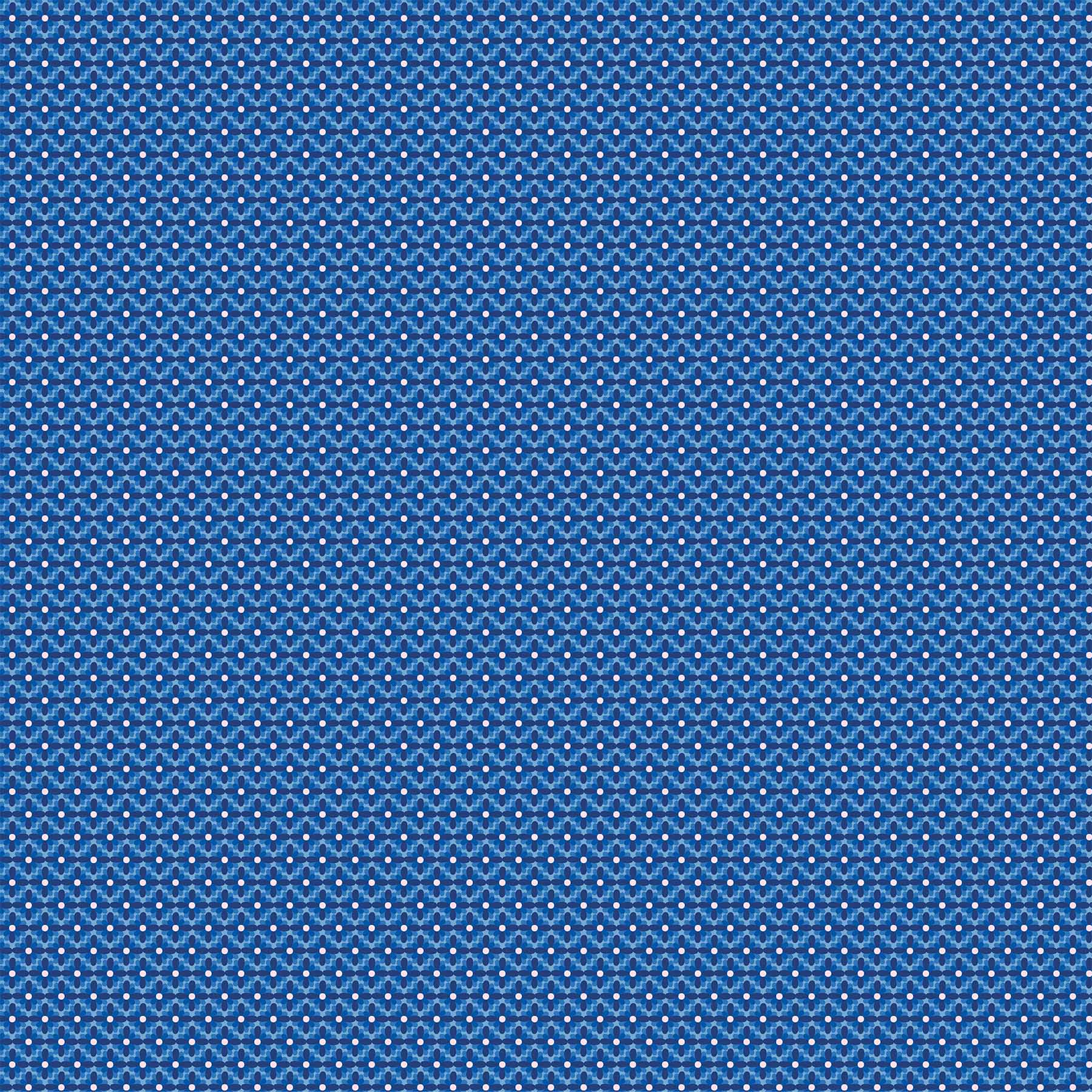 FIGO FabricsMidsommar Quilt Fabric Floral Dk BlueFabric