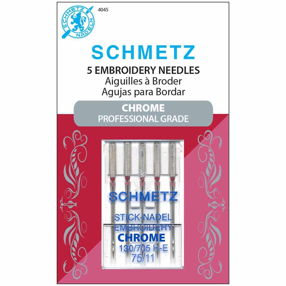 SchmetzChrome Embroidery Needles 75/11 - 5ctSewing Machine Needles