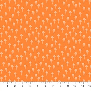 FIGO FabricsSqueeze Ice Cream Cones OrangeFabric