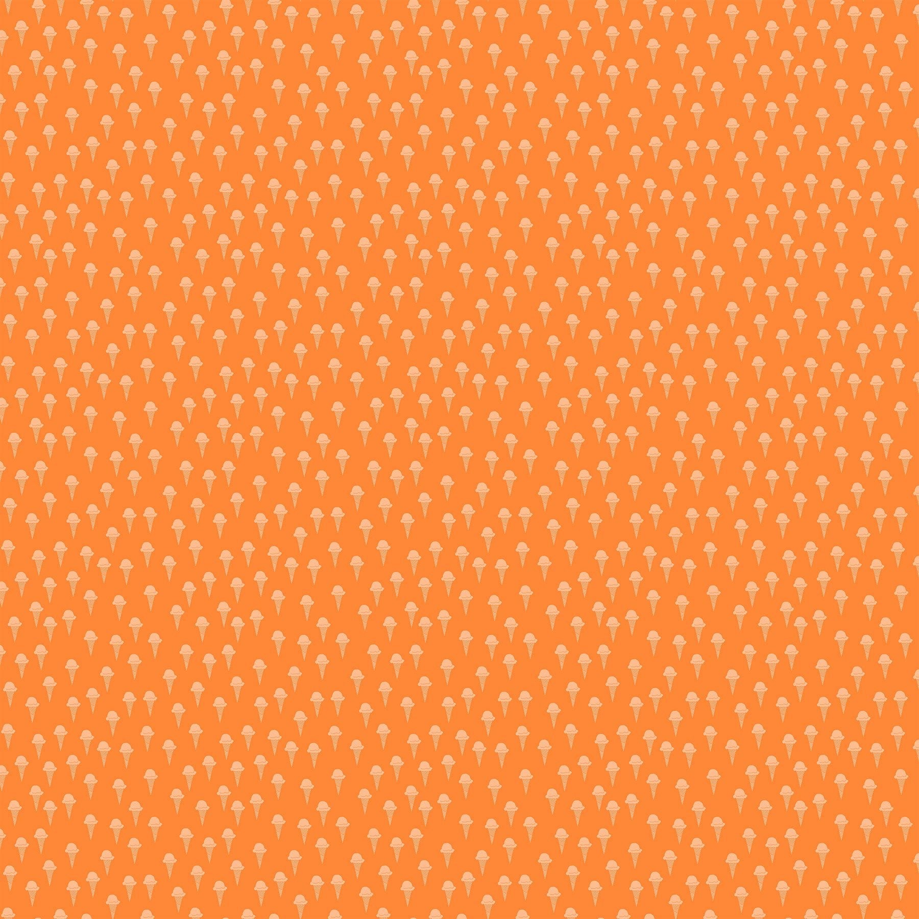 FIGO FabricsSqueeze Ice Cream Cones OrangeFabric